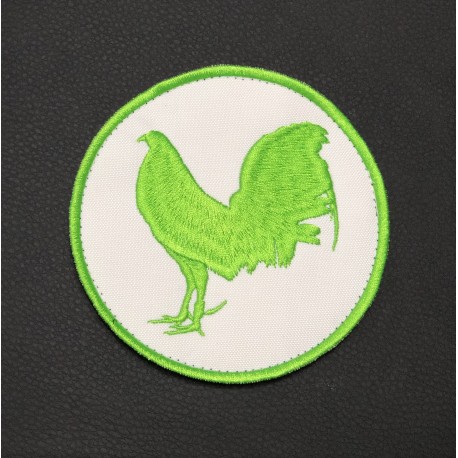 PATCHE FIGHT COCK GREEN LIME 10CNT-4"